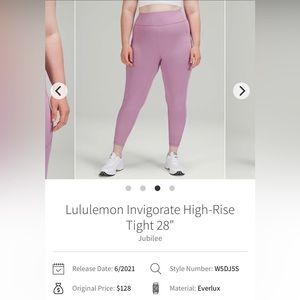 Lululemon Invigorate High Rise Tight 28"